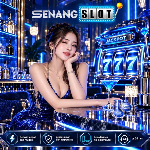 SENANGSLOT ilustrasi hiburan digital biru