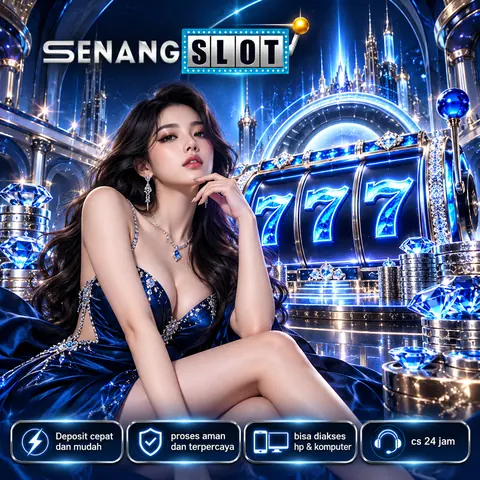 SENANGSLOT ilustrasi hiburan digital biru