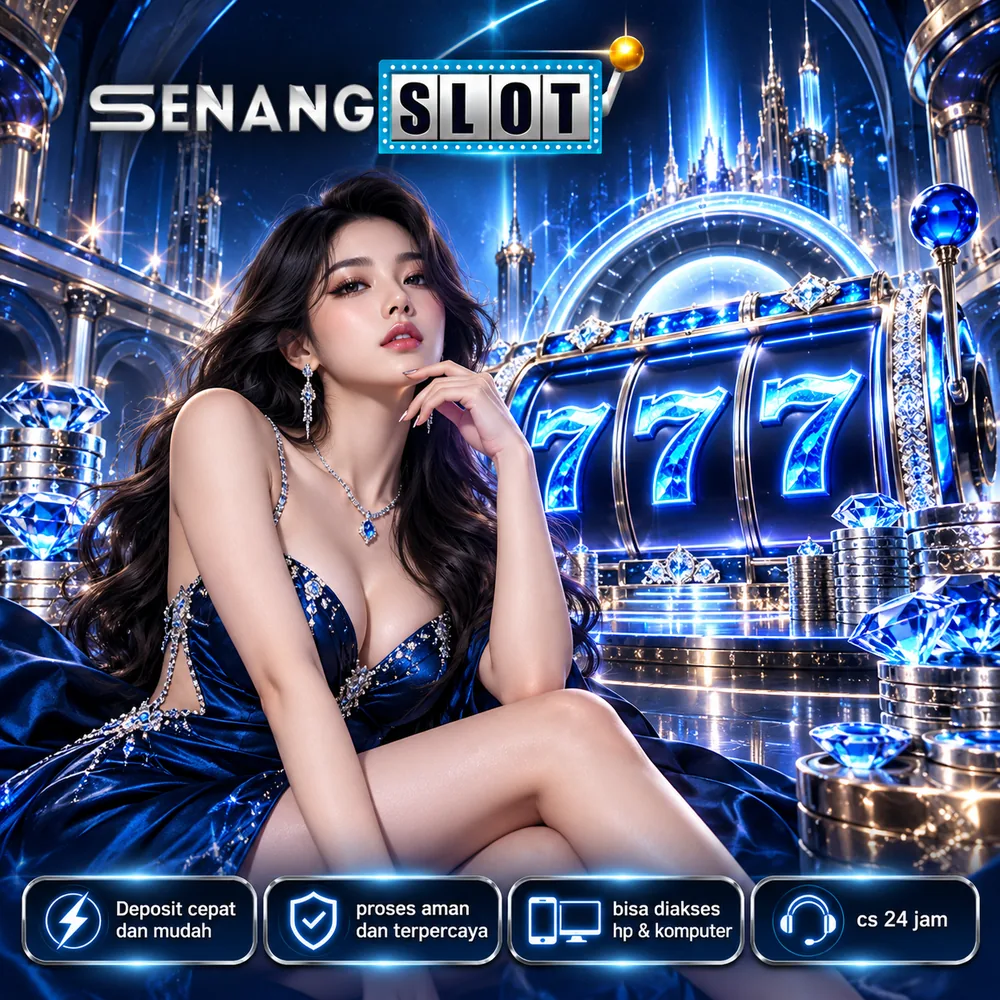 Poster promosi SENANGSLOT ilustrasi hiburan musik dan game dengan gambar lengkap